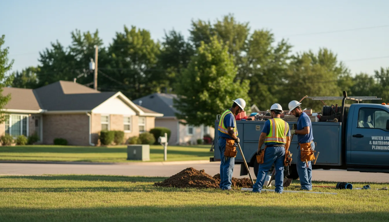 Residential water line and bathroom plumbing service in Veguita, NM